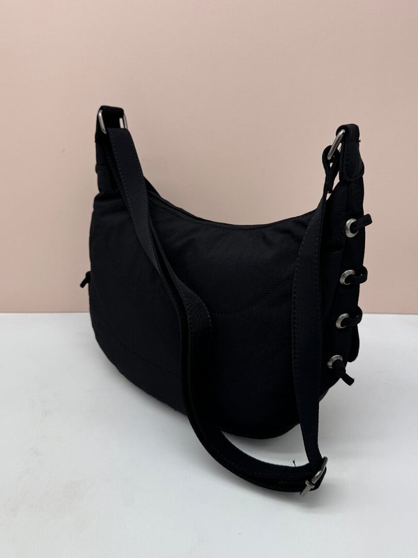 Bolso Bandolera Negra Cuerdas