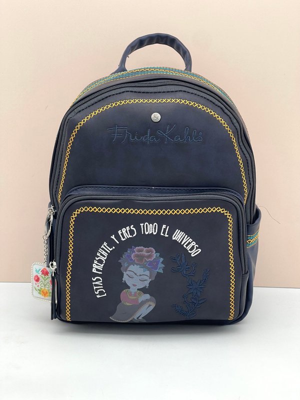 Mochila Frida Kahlo Sitting (Azul Oscuro)