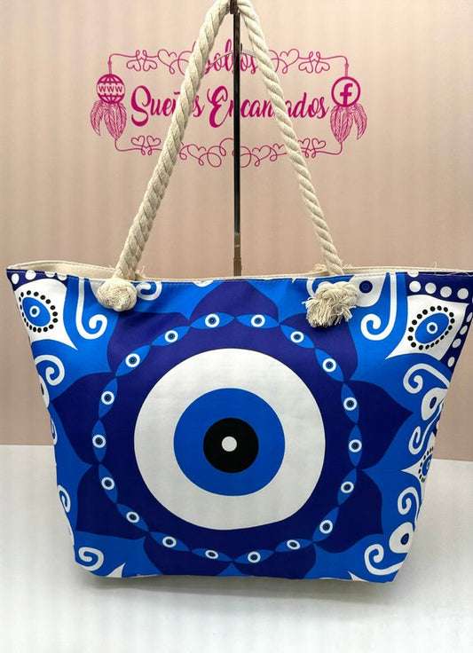 Bolso de Playa Mandala Azul