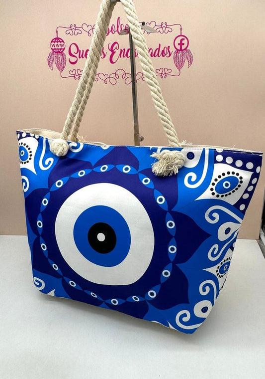 Bolso de Playa Mandala Azul