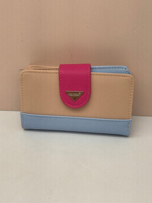 Cartera Privata Tricolor (Azul, Beige y Rosa)