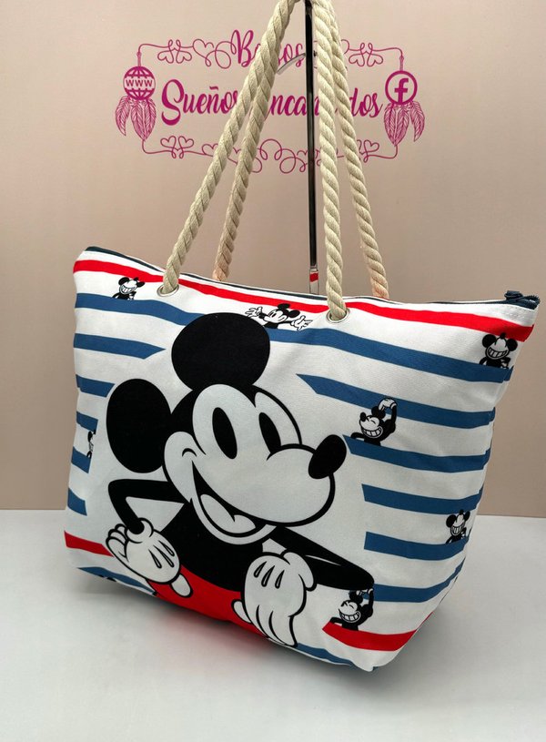 Bolsa de Loneta Mickey Rayas Marinero