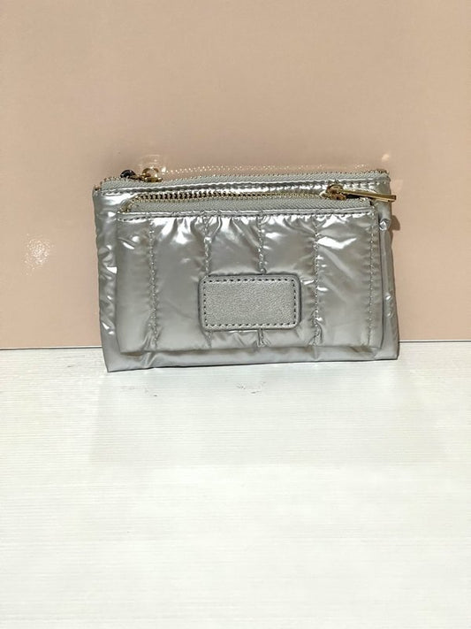 Monedero Acolchado Plata