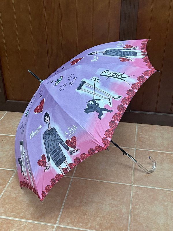 Paraguas de Bastón Goko Privata Corazón