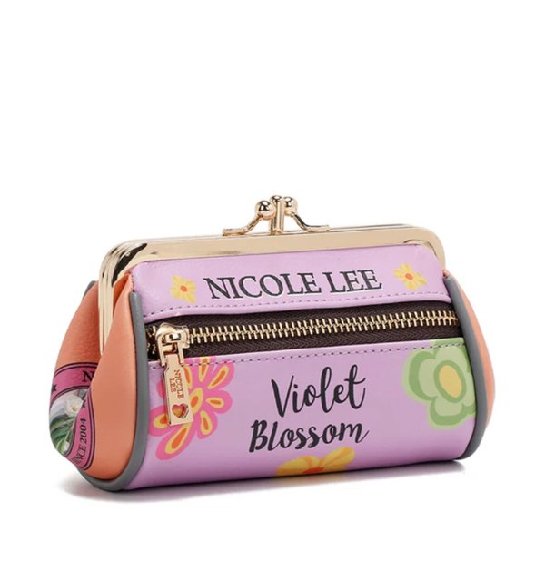 Estuche Monedero con Pulsera (Violet Blossom) Nicole Lee