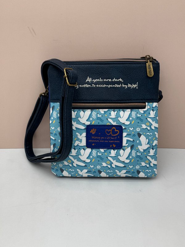 Bandolera 3 Compartimentos Sweet Candy Azul