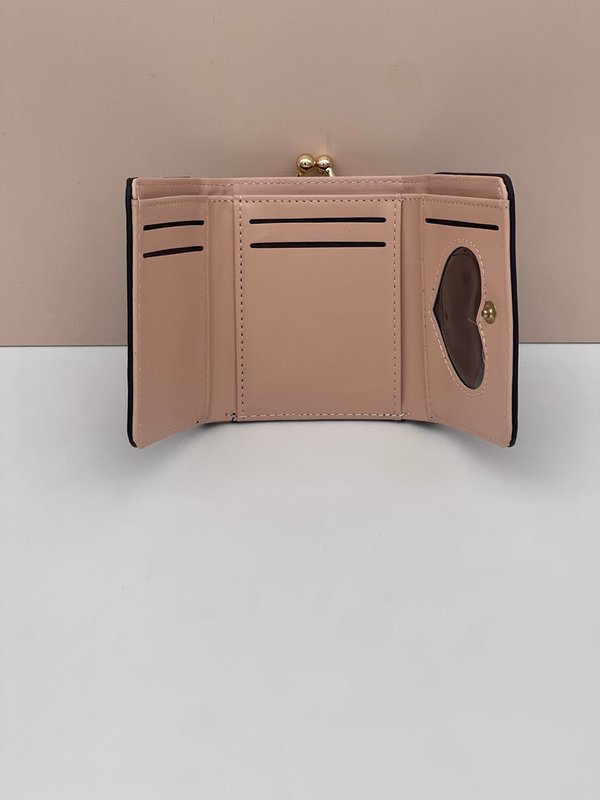 Monedero Cierre Kisslook Flores (Negro)