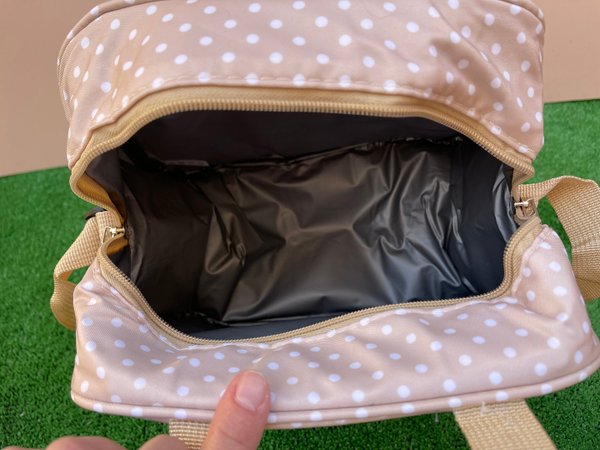 Nevera Termina Beige con Lunares Blancos