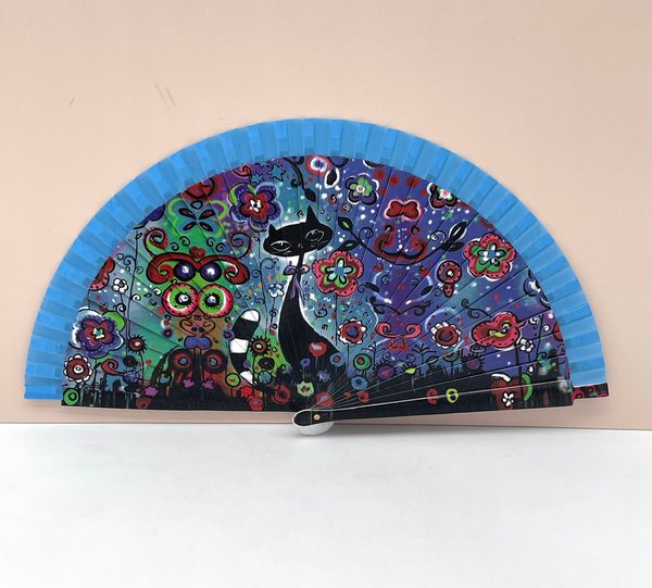 Abanico Gatito Negro