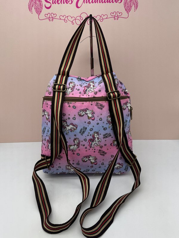 Mochila Impermeable Antirrobo Sweet Candy Unicornio