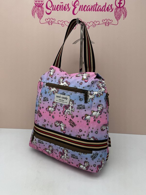 Mochila Impermeable Antirrobo Sweet Candy Unicornio