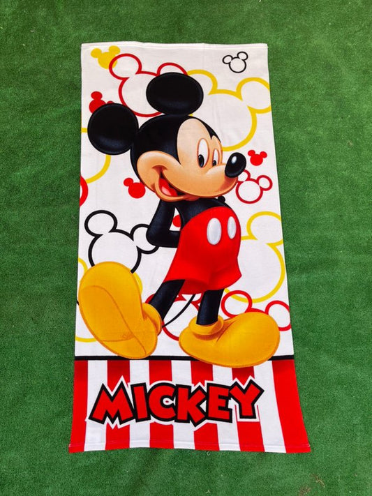 Toalla Mickey Mouse Roja y Blanca