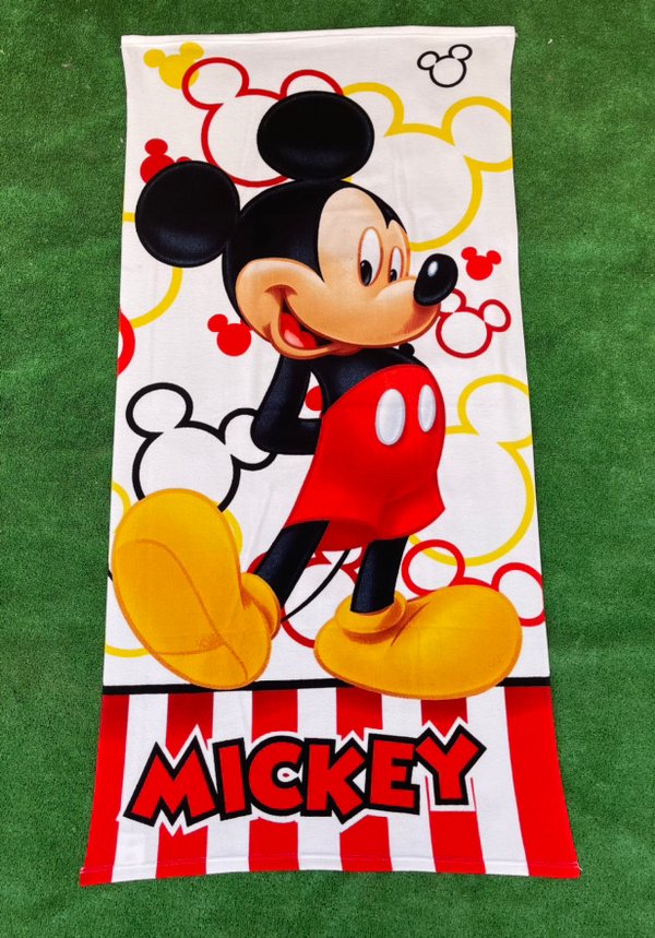 Toalla Mickey Mouse Roja y Blanca