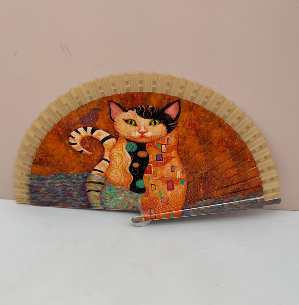 Abanico Gatitos Marrón