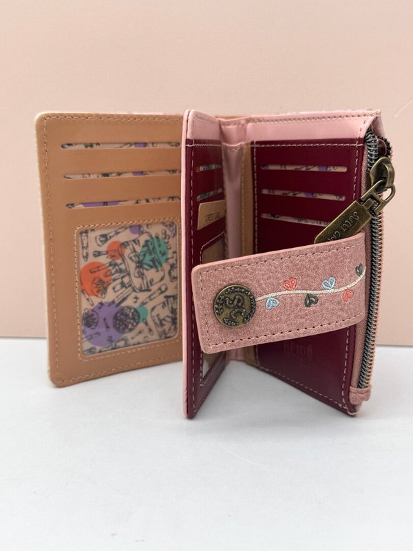Cartera Billetera con Tarjetero Extraible Sweet Candy Rosa