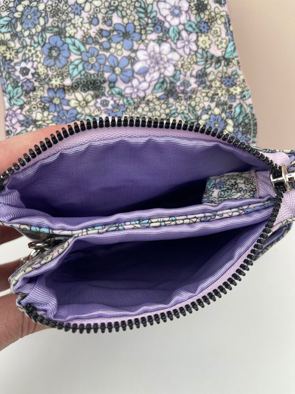 Bolso Cuelga Móvil Impermeable Sweet Candy Estampado Floral (Tonos Azul/rosa)