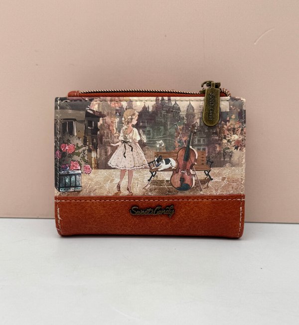 Cartera Billetera con Tarjetero Extraible Sweet Candy Marrón