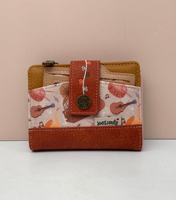 Cartera Billetera con Tarjetero Extraible Sweet Candy Marrón