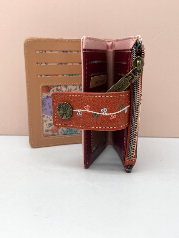 Cartera Billetera con Tarjetero Extraible Sweet Candy Marrón