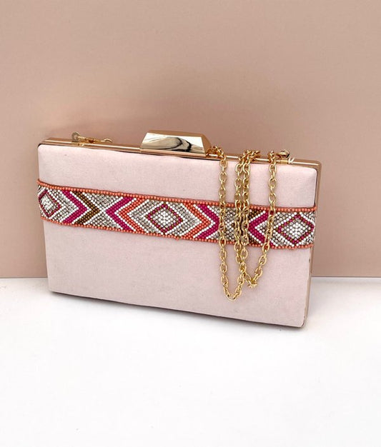 Bolso / Cartera de Mano Rosa Palo