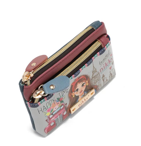 Monedero Dos Cremalleras Nikky "Good Time Happy Time"
