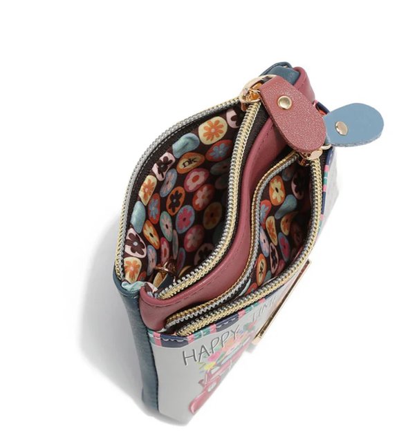 Monedero Dos Cremalleras Nikky "Good Time Happy Time"