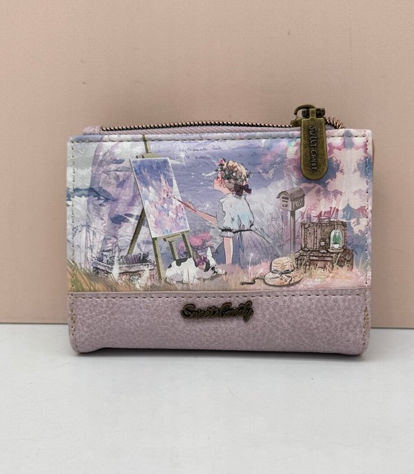 Cartera Billetera con Tarjetero Extraible Sweet Candy Lila