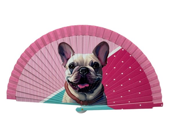 Abanico Perrito Filo Rosa