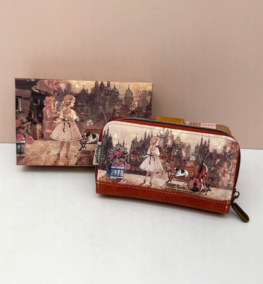 Cartera Billetera Sweet Candy con Tarjetero Extraíble Marrón