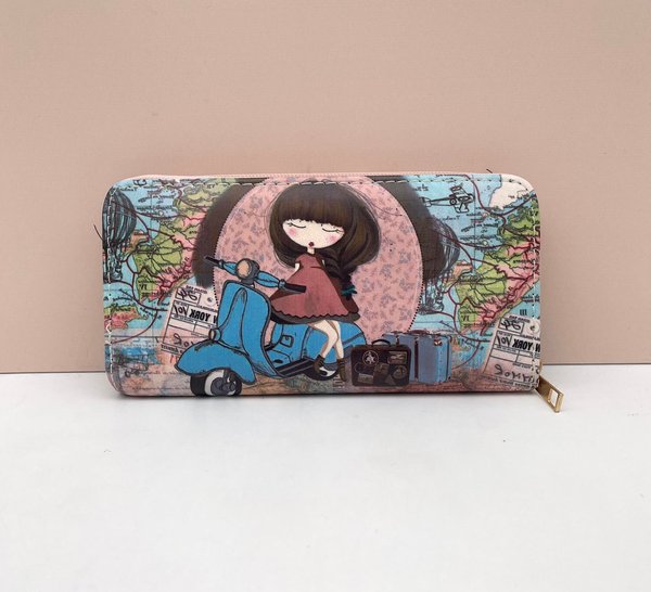 Cartera Muñecas Moto Azul