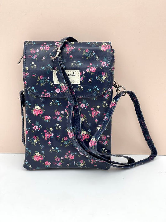 Bolso Cuelga Móvil Impermeable Sweet Candy Estampado Liberty (Tono Azul Oscuro)
