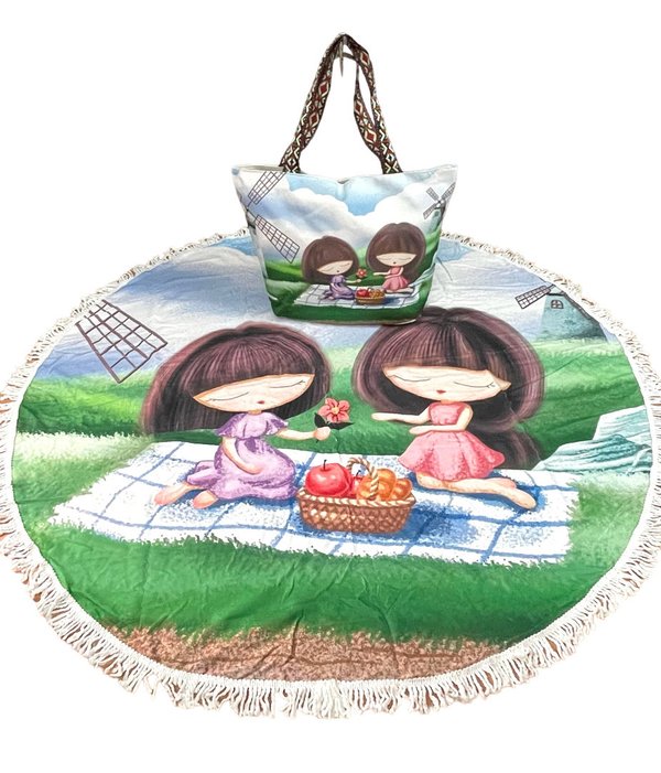 Conjunto Toalla y Bolso Niñas Merienda