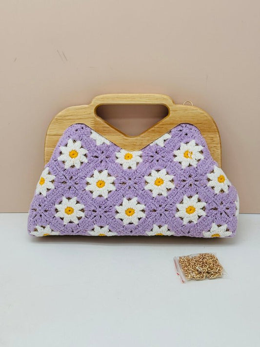 Bolso Crochet con Asa de Bambú