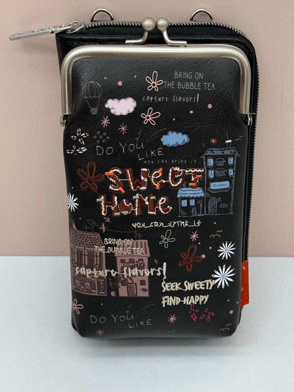 Bolsito para Móvil Sweet Candy Bordado (Negro)