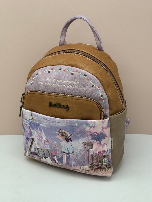 Mochila Bordada Sweet Candy Lila