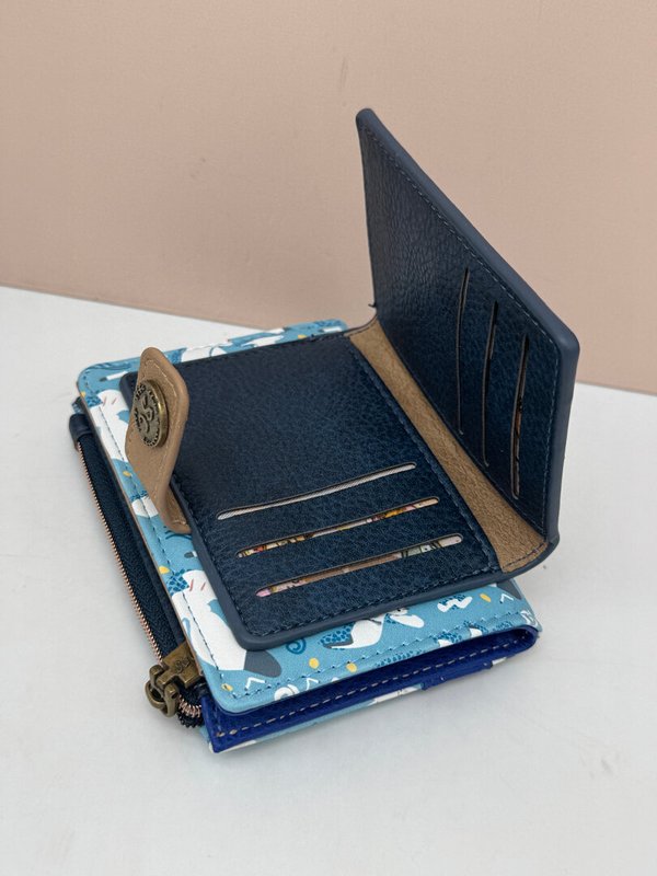 Tarjetero / Monedero Doble Sweet Candy Celeste