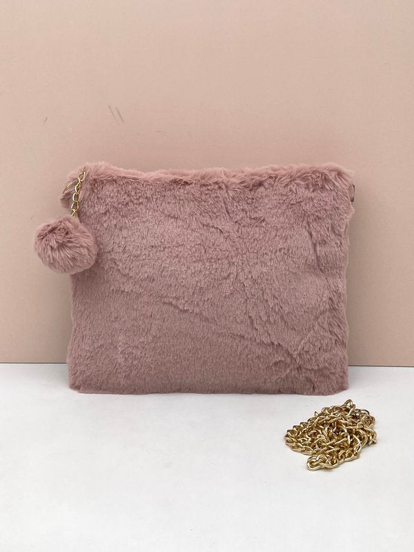 Bolso / Cartera de Pelito Rosa Bebe