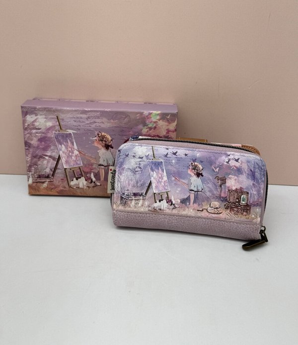 Cartera Billetera Sweet Candy con Tarjetero Extraíble Lila
