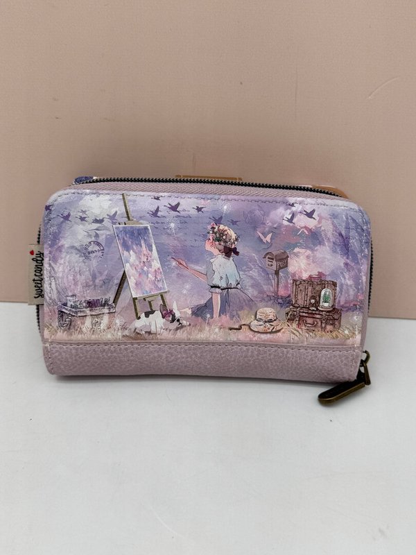 Cartera Billetera Sweet Candy con Tarjetero Extraíble Lila