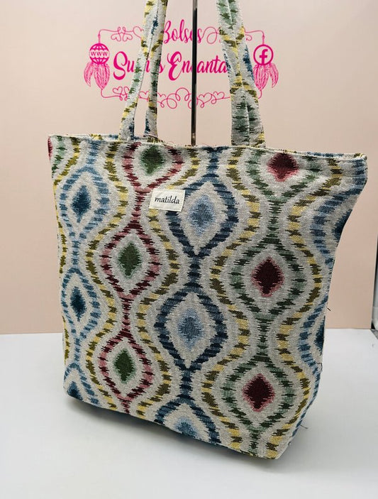 Bolsa Totebag Grande Print Gotas La Matilda