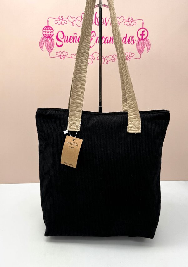 Bolso Tote Bag Negro la Matilda