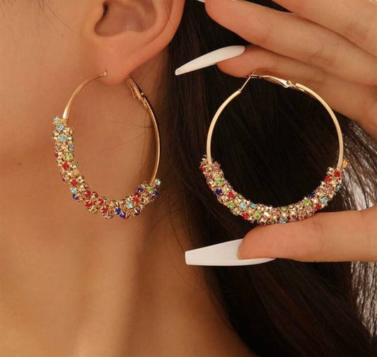 Pendiente Aro Arco Iris 2