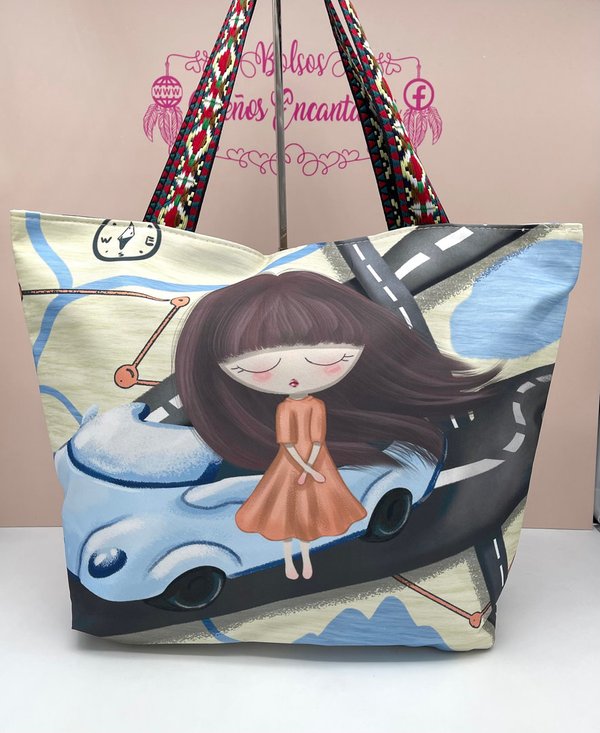 Bolsa de Playa Niña Coche