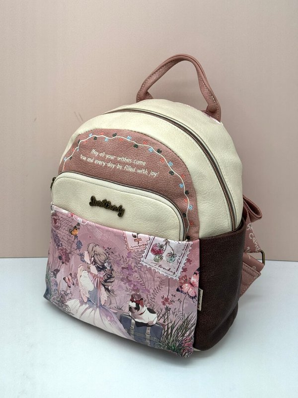 Mochila Bordada Sweet Candy Rosa