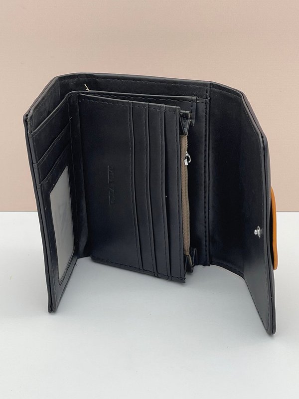 Cartera Negra Lazo Amarillo