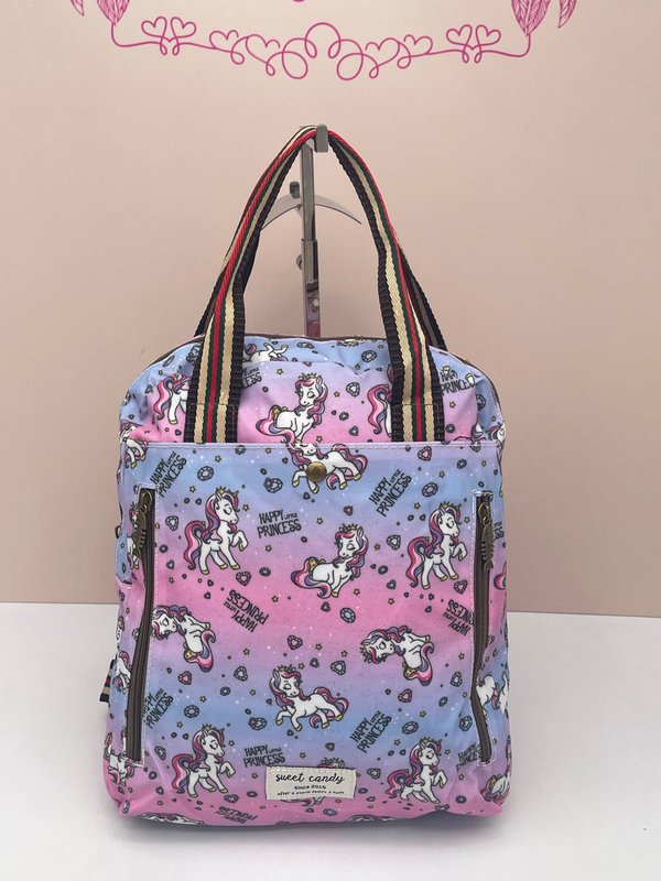 Mochila Impermeable Antirrobo Estampado Unicornio