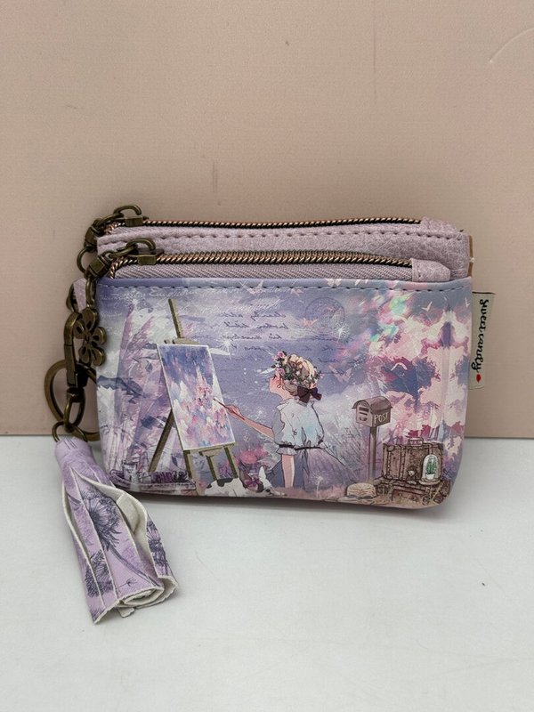 Monedero Tres Cremalleras Sweet Candy Lila