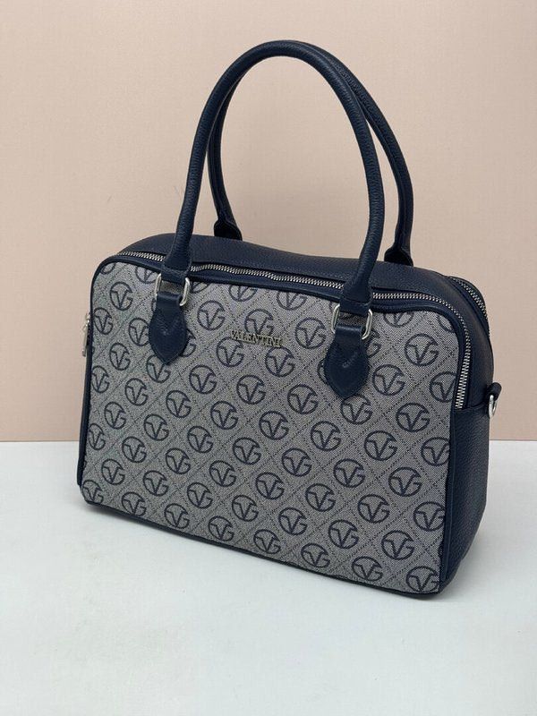 Bolso de Mano Sintético Tipo Maletín con Bolsillo Trasero