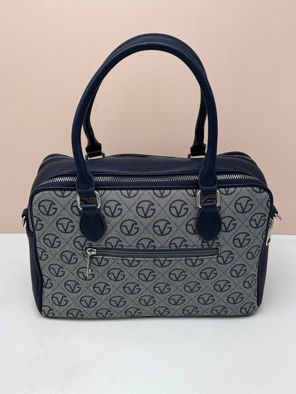 Bolso de Mano Sintético Tipo Maletín con Bolsillo Trasero
