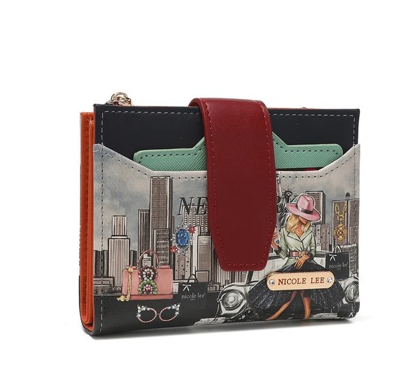 Cartera Doble Compacta de Moda con Bloqueo RFID Nicole Lee